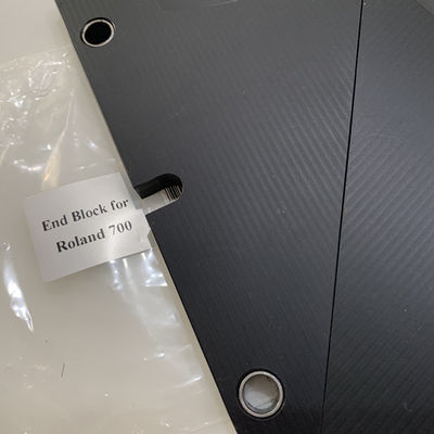 Plaque d'extrémité de couleur gris foncé pour blocs d'extrémité de conduit d'encre Roland 700, pièce de Machine d'impression 160x85mm