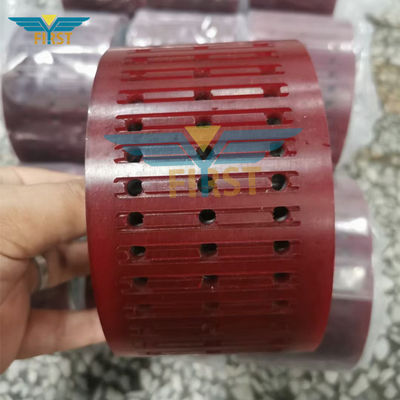 Roue d'aspiration de couleur rouge 124*70 mm Parties d'impression en polyuréthane pour machine à plier