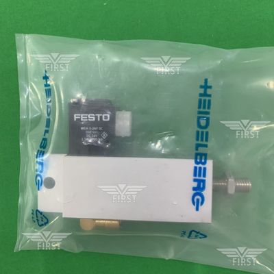 Cylindre de soupape solénoïde en corps d'aluminium Couleur argentée pour machines d'impression SM74/PM74