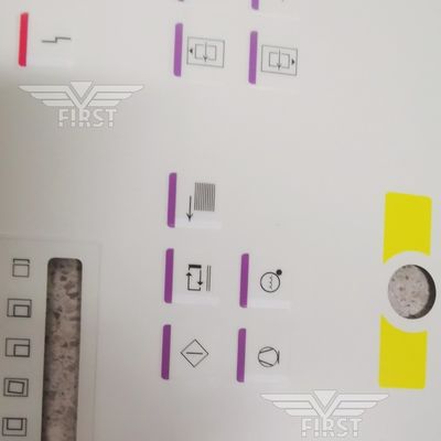 Étiquette de symbole de lettre pour la machine d'impression Heidelberg SM102 Autocollant de couleur blanche en 63*21.2 ou 37*15.5CM