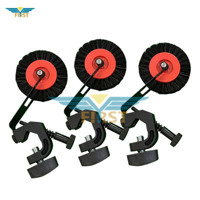 Support de brosse de roue noire Heidelberg, avec poils de porc et matériau en fer pour pièces de Machine d'impression, OEM disponible